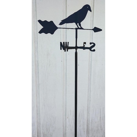 The Lazy Scroll Crow Garden Mount Weathervane TH331010